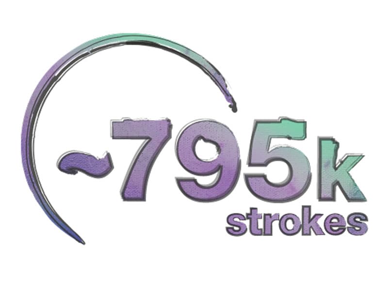 Graphic of ~795k strokes